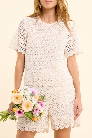 Top en crochet - Blanc