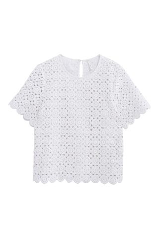 Top en crochet - Blanc