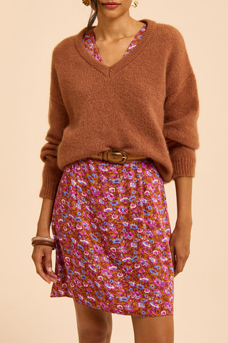Pull en mohair et laine - Camel