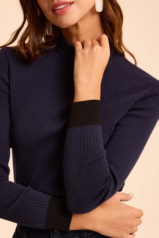 Pull en laine - Bleu marine