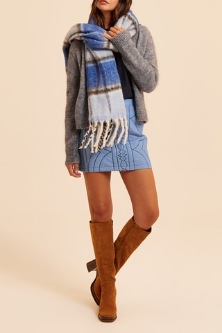 Gilet en mohair et laine - Gris chiné