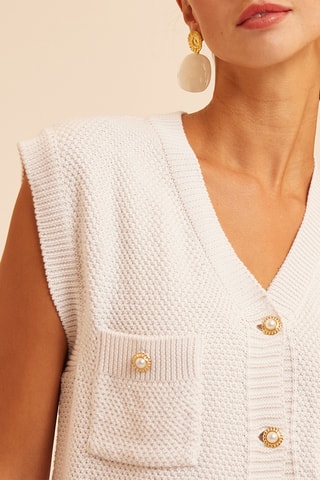 Gilet sans manches - Ecru