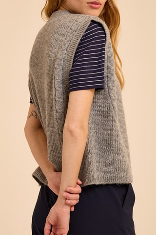 Gilet sans manches - Gris clair chiné