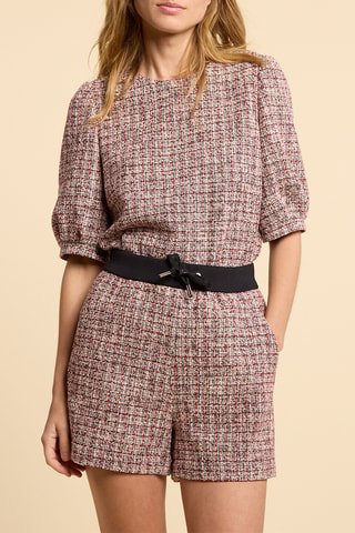 Short en tweed - Rouge