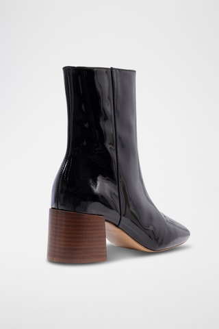 Bottines en cuir verni - Noir