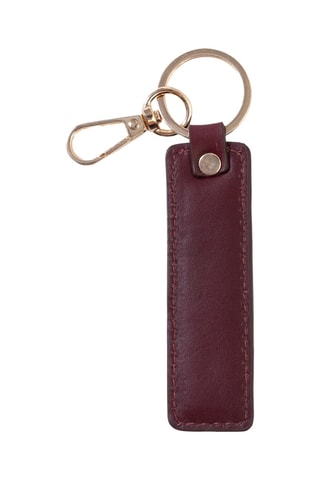 Porte-clés en cuir - Bordeaux