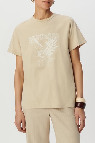 T-shirt loose en coton biologique - Beige