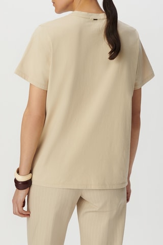 T-shirt loose en coton biologique - Beige