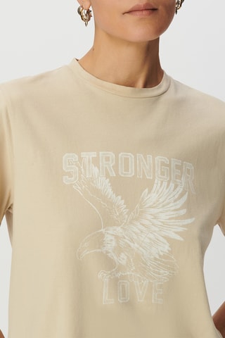 T-shirt loose en coton biologique - Beige