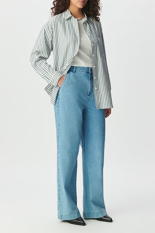 Chemisier oversize - Bleu-gris