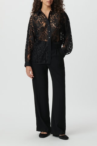 Chemisier oversize en dentelle - Noir