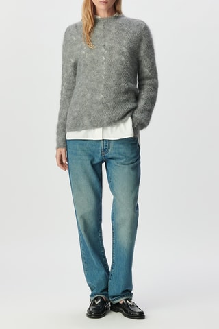 Pull en mohair - Gris chiné