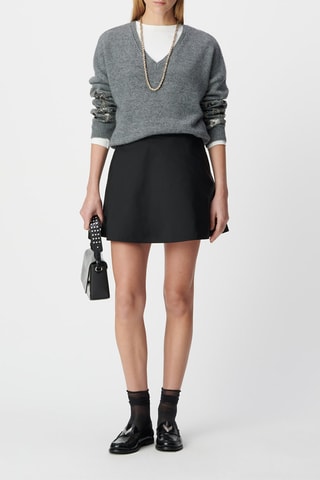 Pull en laine - Gris chiné