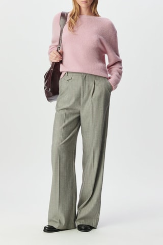 Gilet en alpaga et laine - Vieux rose