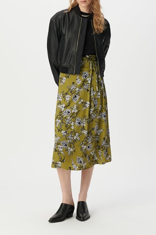 Jupe midi - Vert olive