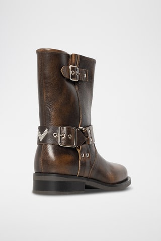 Bottines en cuir de veau - Marron
