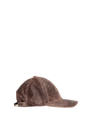 Casquette en cuir d’agneau - Marron