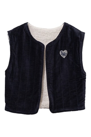 Gilet réversible et robe - Bleu marine et blanc
