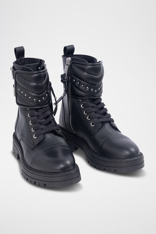 Bottines en cuir de veau - Noir