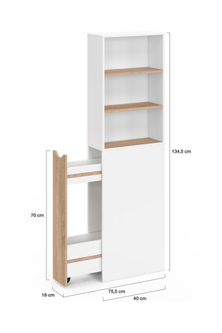 Mueble de cuarto de baño Will -  40 x 134,5 x 18 cm