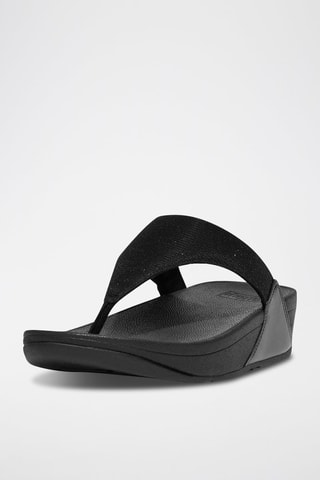 Chanclas de cuña Lulu Shimmerlux - Negro