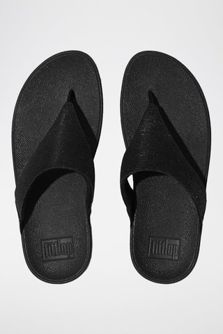 Chanclas de cuña Lulu Shimmerlux - Negro