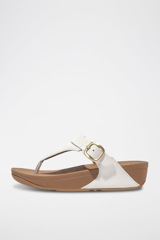 Chanclas de piel de cuña Microwobbleboard - Blanco
