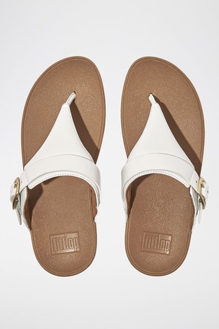 Chanclas de piel de cuña Microwobbleboard - Blanco