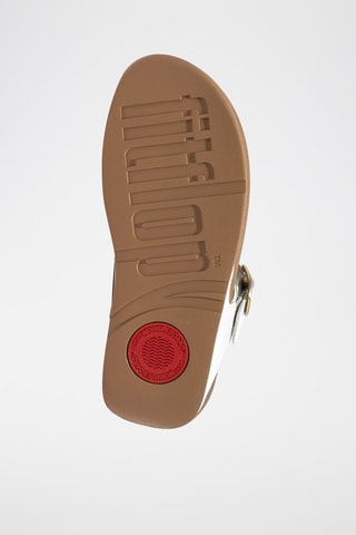 Chanclas de piel de cuña Microwobbleboard - Blanco