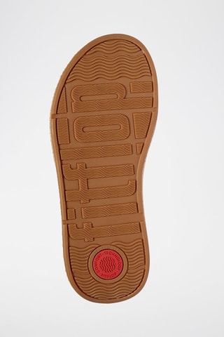 Chanclas de piel con plataforma Microwobbleboard - Beige