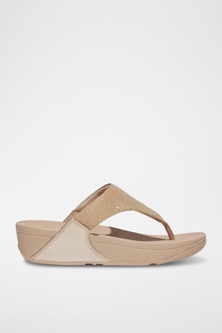 Chanclas de cuña Lulu Shimmerlux - Beige