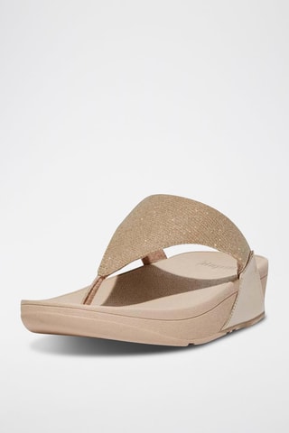 Chanclas de cuña Lulu Shimmerlux - Beige