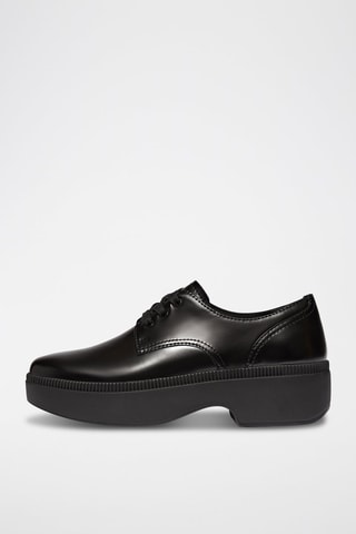 Derbies de piel con plataforma Microwobbleboard - Negro