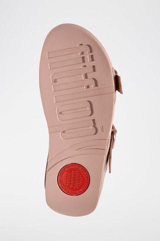 Sandalias de piel de cuña Microwobbleboard - Rosa dorado