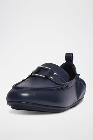 Mocasines de piel Dynamicush - Azul marino