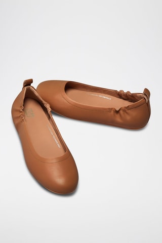 Bailarinas de piel - Marrón