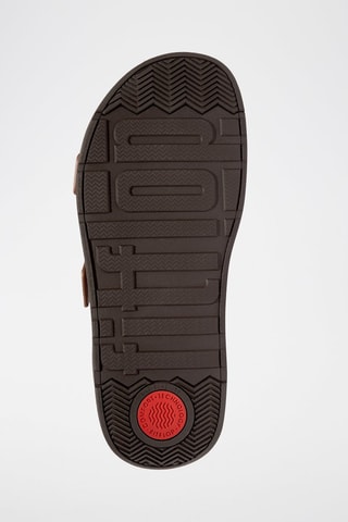 Sandalias de piel forradas con plataforma Microwobbleboard - Marrón
