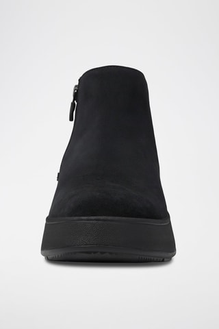 Botines de piel vuelta con plataforma F-Mode Suede Flatform - Negro