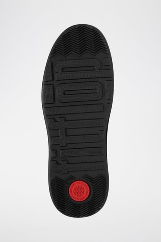 Botines de piel con plataforma F-Mode Leather Lace-Up Flatform - Negro