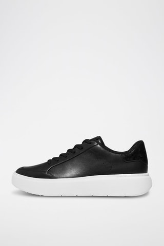 Zapatillas de piel con plataforma Anatomicush - Negro