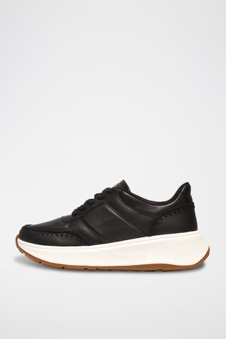 Zapatillas de piel con plataforma Microwobbleboard - Negro