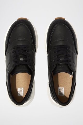 Zapatillas de piel con plataforma Microwobbleboard - Negro