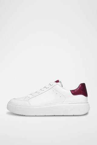 Zapatillas de piel con plataforma Anatomicush - Blanco
