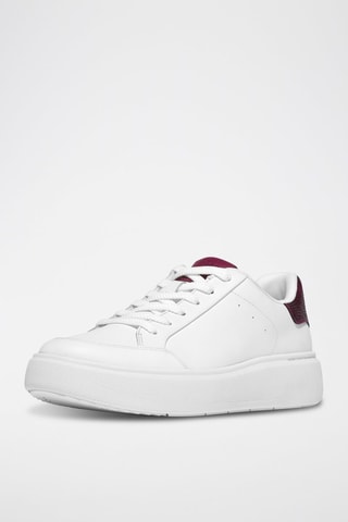 Zapatillas de piel con plataforma Anatomicush - Blanco