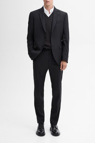 Pantalon de costume en laine - Noir