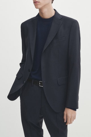 Veste en laine - Bleu marine