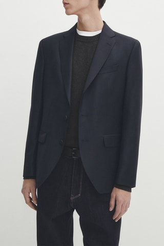 Veste en laine - Bleu marine