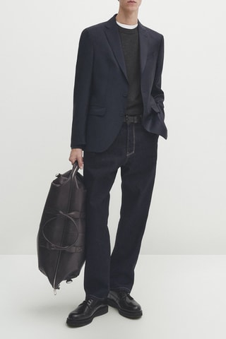 Veste en laine - Bleu marine