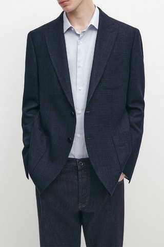 Veste en laine - Bleu marine