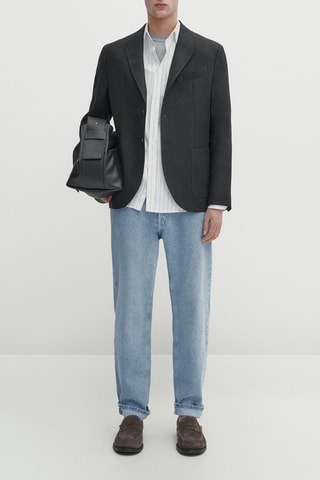 Veste en lin - Noir